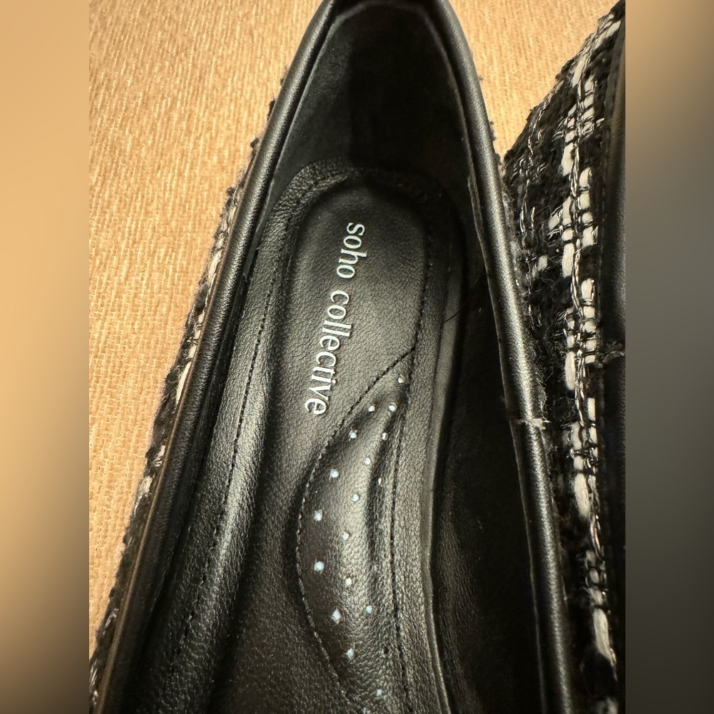 Like new! soho collective Fiona Tweed Ballerina Flats, sz 38 - Picture 7 of 11